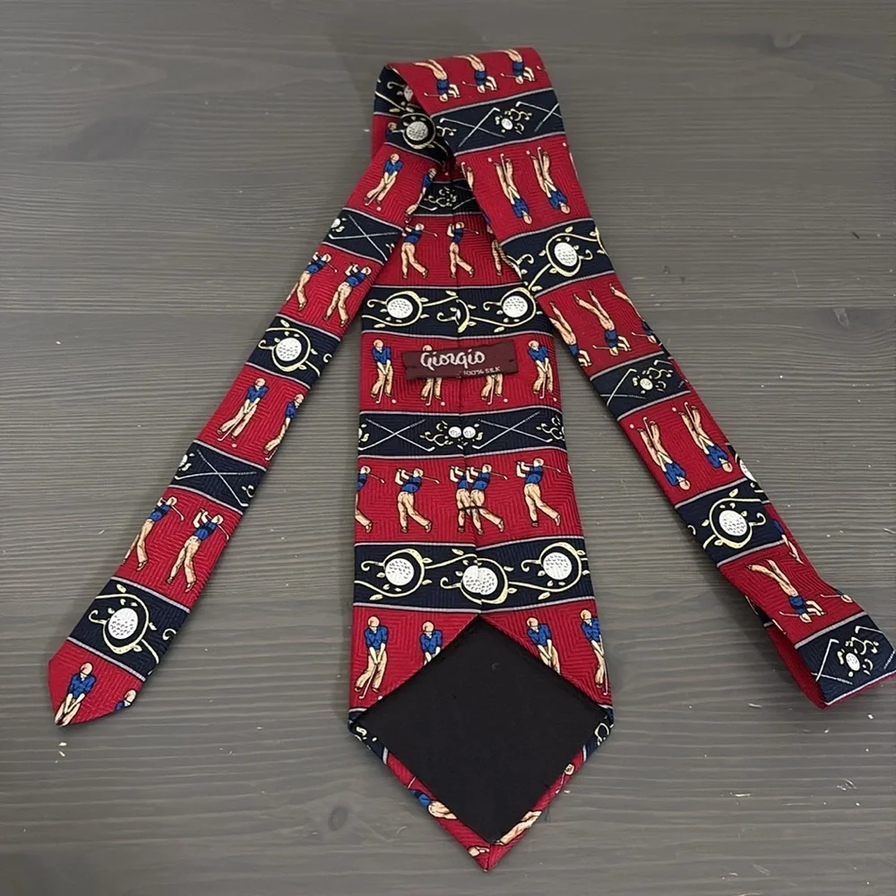 Vintage‎ Giorgio 100% Silk Golfer Swing Tie